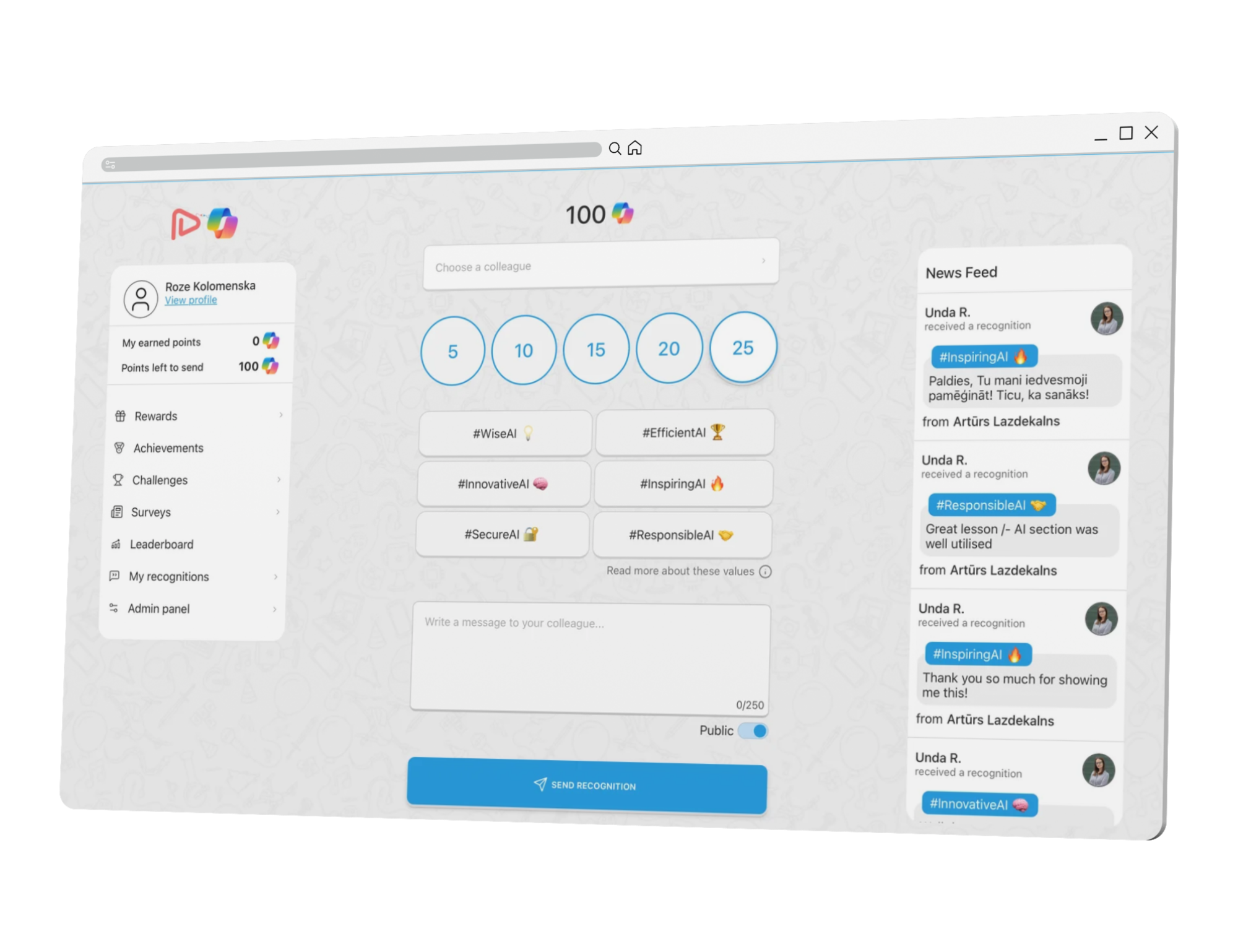 Peero app — AI adoption feed